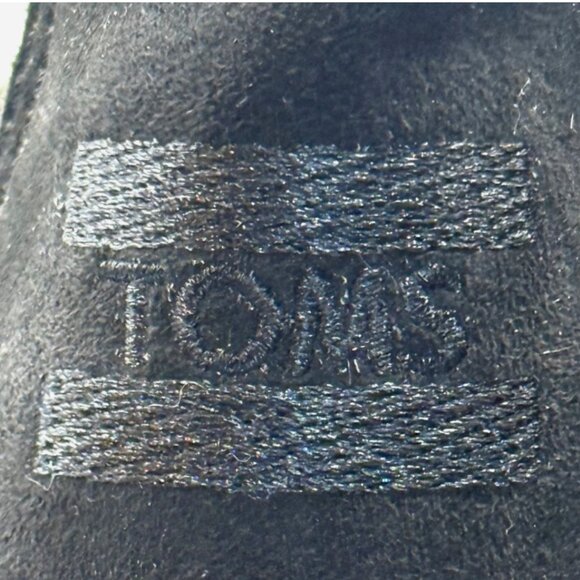 TOMS Avery Black Suede Wedge Ankle Booties Size 10 NWT 3” Heel Casual Shoes - Picture 6 of 10